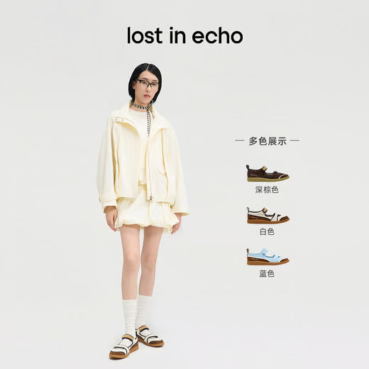 lost in echo2025春季新款轻便浅口魔术贴休闲运动经典德训鞋女 商品图1