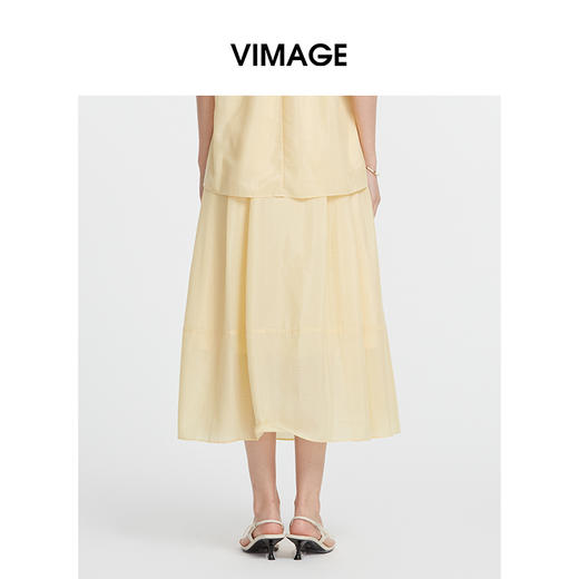 VIMAGE纬漫纪夏季新款舒适柔软通勤高腰半身裙V2106726 商品图2