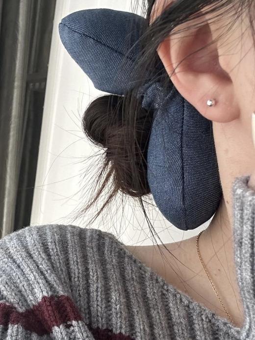 点击购买！耳洞养护专家推荐👩⚕️【足银养耳流光银豆/‎闪钻两心相悦耳钉】 商品图8