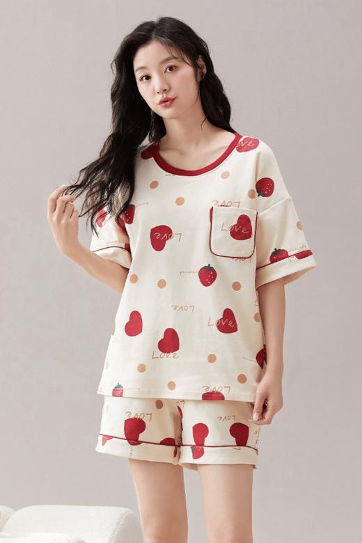 古今品牌直发❗️自带胸垫❗️100%纯棉系列❗️上海淮海路『古今@爱她系列睡衣三件套』 商品图4