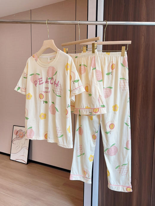 古今品牌直发❗️自带胸垫❗️100%纯棉系列❗️上海淮海路『古今@爱她系列睡衣三件套』 商品图6