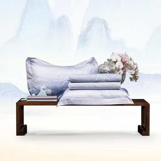 多喜爱IP款 山海经60支贡缎长绒棉四件套（奔赴山海 傲岸之山 锦绣山海 桃园秘境 林间夫诸 繁花似梦 守护夫诸 落花文鳐 金辉尽绘 文鳐澜心 花间闲逸 凌云山语 文鳐逸韵） 商品图10