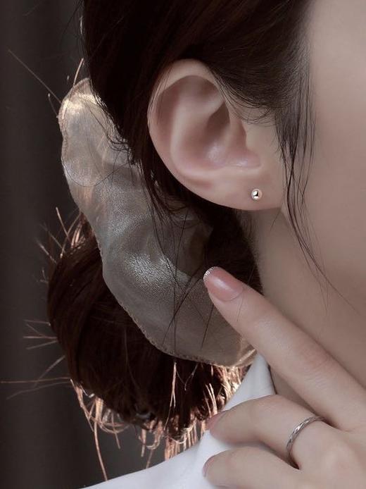 点击购买！耳洞养护专家推荐👩⚕️【足银养耳流光银豆/‎闪钻两心相悦耳钉】 商品图13