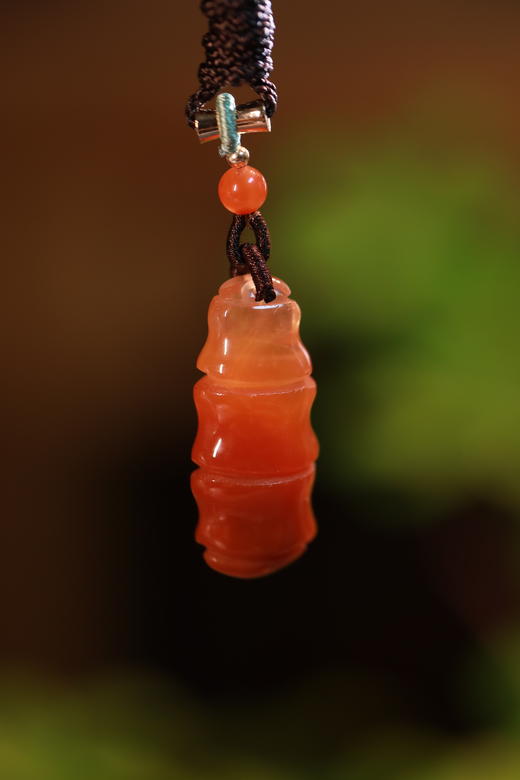 孤品 | 红兔毛节节高吊坠高约2.4cm【器悟雅玩】 商品图1