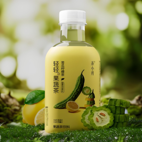 【亚欧超市】茶小开苦瓜柠檬果蔬茶450ml/瓶