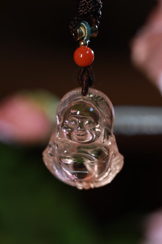 孤品 | 白水晶弥勒吊坠高约2.1cm【器悟雅玩】 商品图1