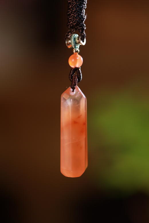 孤品 | 红兔毛柱吊坠 长约2.0cm【器悟雅玩】 商品图3