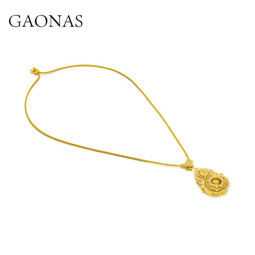 GAONAS 古韵今风时尚新中式金色项链11386XGO 商品图2
