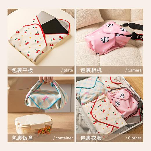 摩登主妇化妆包百贴布魔术布大容量便携收纳包单反相机镜头自粘布 商品图3