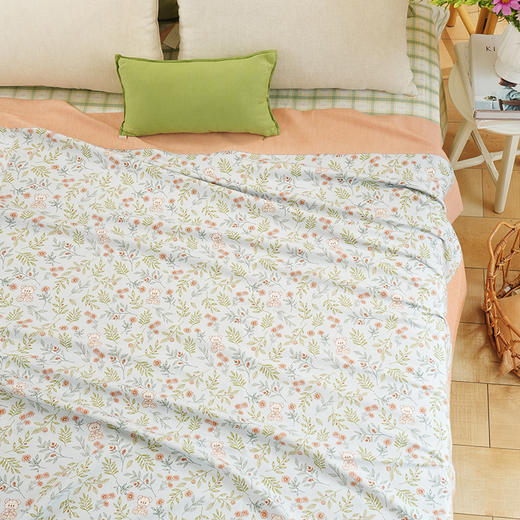 小熊物语系列夏凉被盖毯空调被毛巾被凉感家用午睡沙发纯棉成人空调盖毯 商品图4