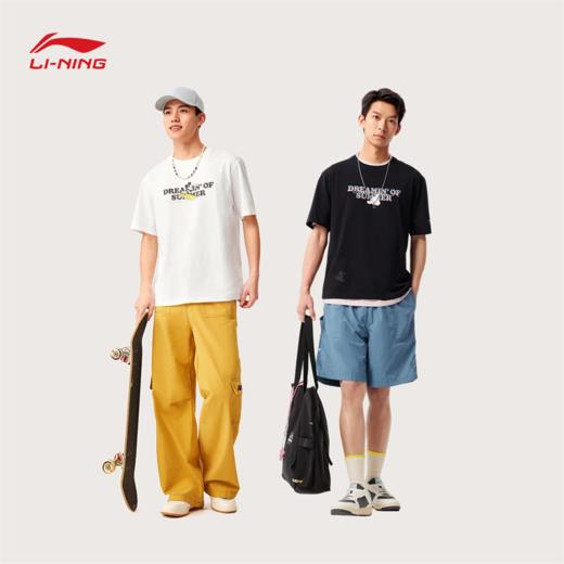 李宁｜迪士尼米奇联名系列男女同款冰感舒适吸湿排汗短袖文化衫AHSV635 商品图0