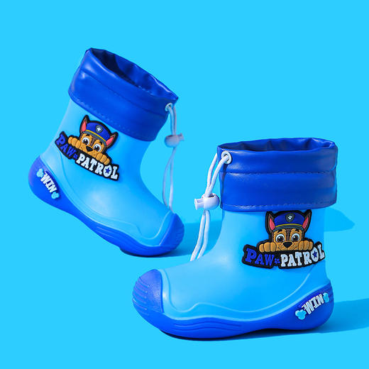 【收缩筒口，为宝宝脚型设计，宝宝更爱穿】汪汪队宝宝雨靴 儿童时尚雨鞋 男童女宝防滑水靴 小童幼儿水鞋防水-QQ 商品图9