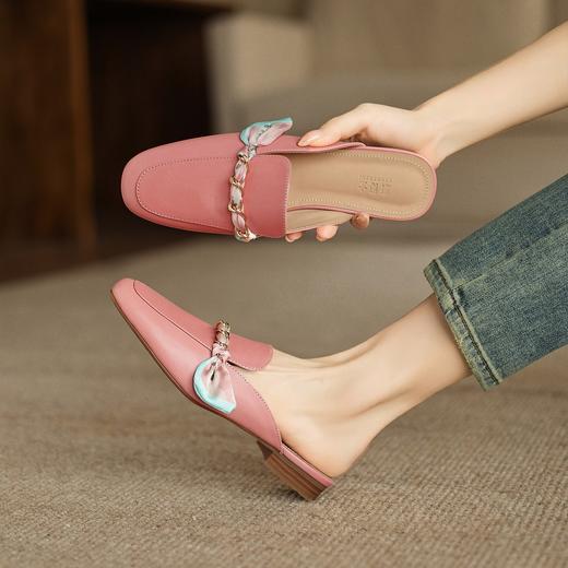 真皮包头半拖穆勒鞋女 商品图2