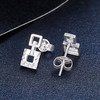 【限时8.8折】【线上铂金馆】PT950 【国际铂金协会】铂金几何方形耳钉(BES00031)预售产品下单后不退款不退货不换货不补差价) 商品缩略图1