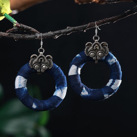 蓝笙扎染耳环 | 手工制作 | 实物很美 | 现货 商品图3
