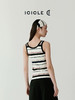 【有货 拍下改价】  IC之禾宽条 超复古撞色条纹 棉弹罗纹背心 商品缩略图4