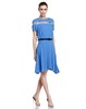 4894415288445  JOAN&DAVID 蓝色圆领素雅短袖连衣裙 商品缩略图2