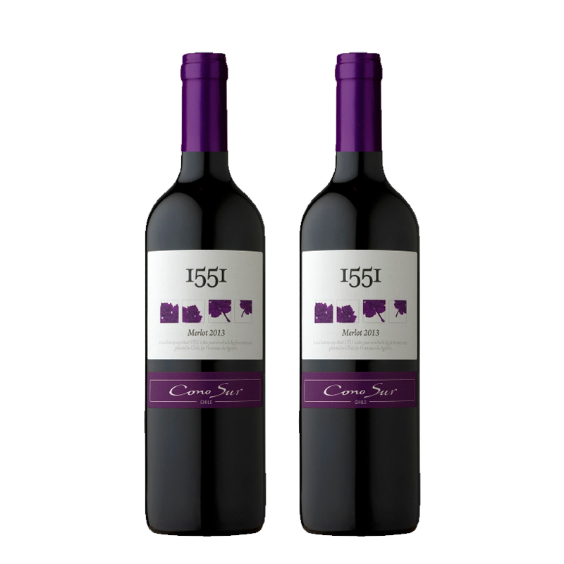 柯诺苏1551美乐红葡萄酒 750ml*2瓶