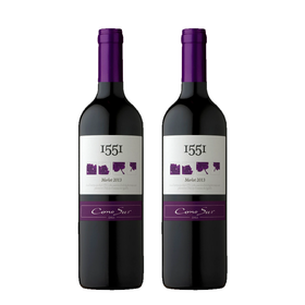柯诺苏1551美乐红葡萄酒 750ml*2瓶
