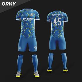 ORKY沃恺足球服套装男成人运动训练服短袖球衣定制长袖队服比赛服