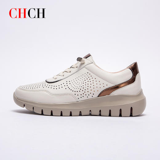 CHCH平衡鞋2025夏季新品真牛皮镂空运动休闲女鞋CO1B5412 商品图1