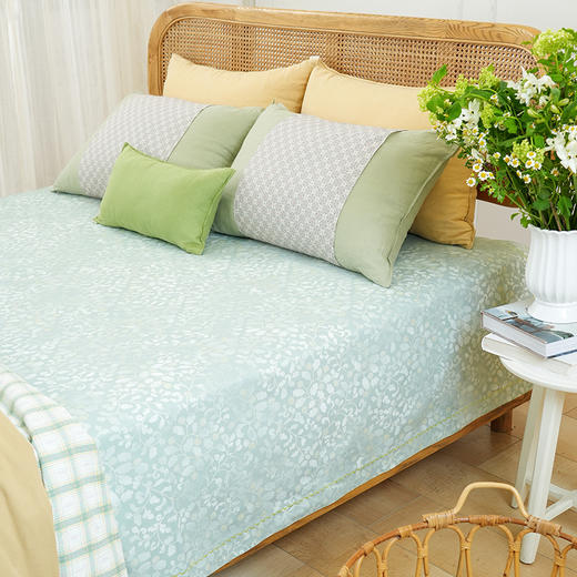 绿意系列床单单件纯棉100全棉老粗布单人双人四季通用高端定制 商品图1