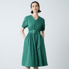EITIE爱特爱夏季新款气质V领高腰显瘦通勤a字连衣裙7807540 商品缩略图3