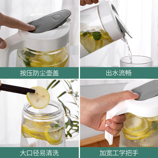 【1.3L冷凉水壶套装】家用玻璃大容量号杯子"加厚款“  果汁泡茶壶杯具套装  商品图1
