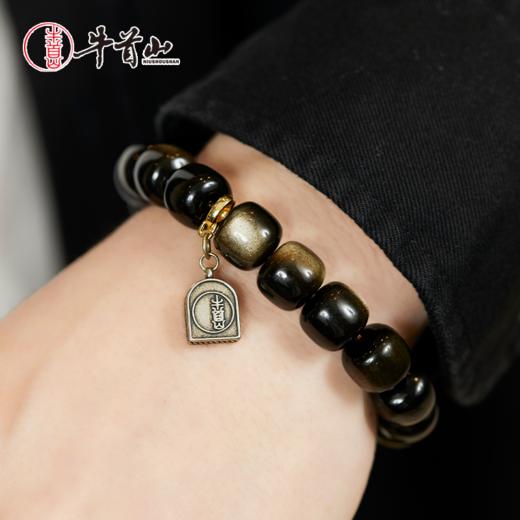 佛顶圣境系列黑曜石手串国潮男女款新中式首饰礼物 商品图3