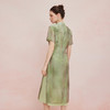 QF821斯尔丽25夏季新款旗袍奥黛A摆晕染效果手工盘扣旗开得胜连衣裙 商品缩略图6