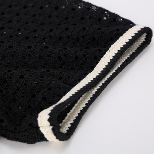 QF101斯尔丽2025夏季新款蕾丝外搭披肩小衫撞色边宽松百搭开衫空调衫 商品图5