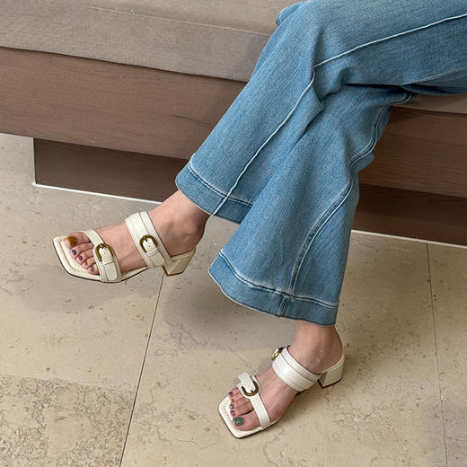 【不换不退】良木里羊皮凉拖 商品图0