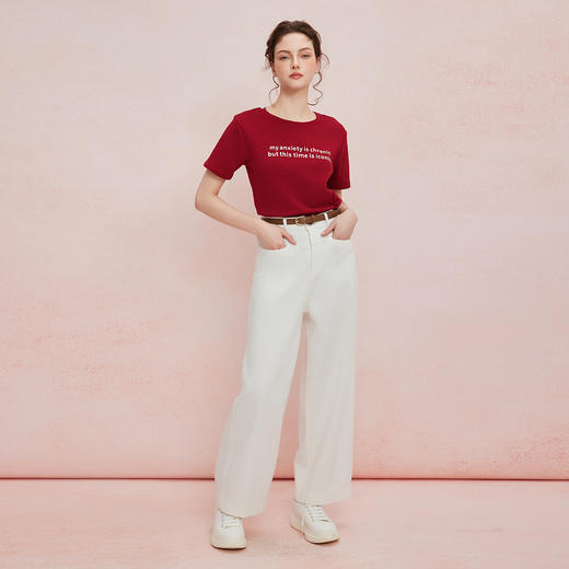 QF302斯尔丽25夏季新款时尚小个子宽松显瘦直筒休闲百搭水洗牛仔长裤 商品图8