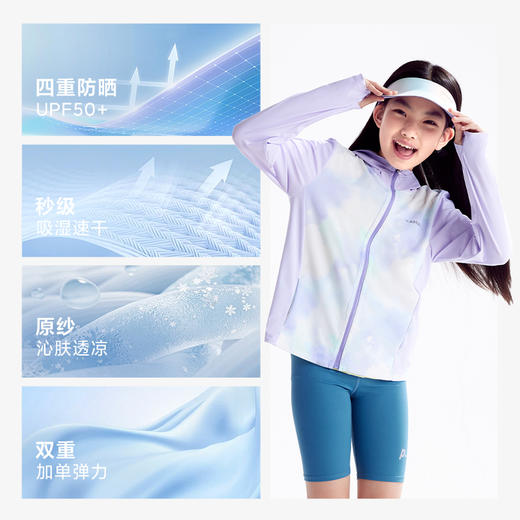 fx-【冰皮5代】咕噜日记儿童扎染凉感防晒衣女童夏季皮肤衣防紫外线PXW2518 商品图2