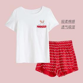 【断码清仓】爱帝中大童纯棉短袖家居套装