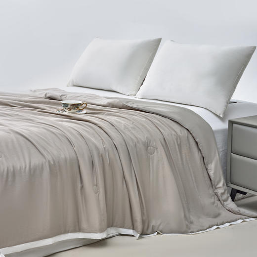 多喜爱 优雅绅士-超柔大豆蛋白夏薄被芯/空调被 【60S天丝绸凉感面料】【刺绣徽章】【大豆纤维】【出芽设计】柔滑清凉有效抑菌 瞬凉黑科技 轻松水洗 商品图4