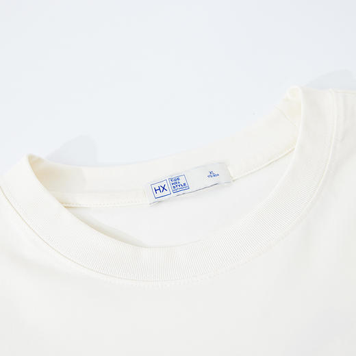 【断码清仓】HX 夏季圆领短袖T恤印花彩绘宽松情侣打底衫微宽松S102522546101 商品图8