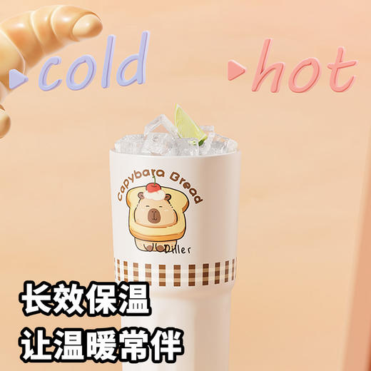可爱卡皮巴拉保温保冷杯女生高颜值咖啡杯304不锈钢外出携带水杯子2025新款 商品图5