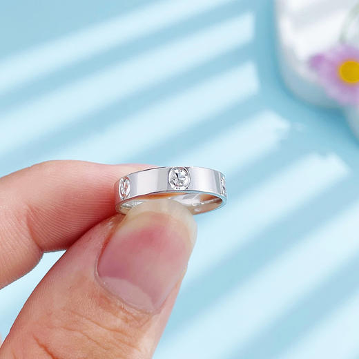 【限时8.8折】【线上铂金馆】PT950 【国际铂金协会 】铂金实心固口戒指螺丝纹米字纹圈戒（面宽约3.6-4mm）(BJZ00190-A)预售产品下单后不退款不退货不换货不补差价) 商品图2