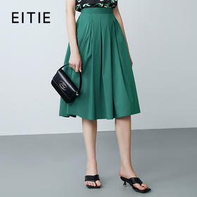 EITIE爱特爱夏季新款精致百褶松紧腰通勤显瘦半身裙7806511