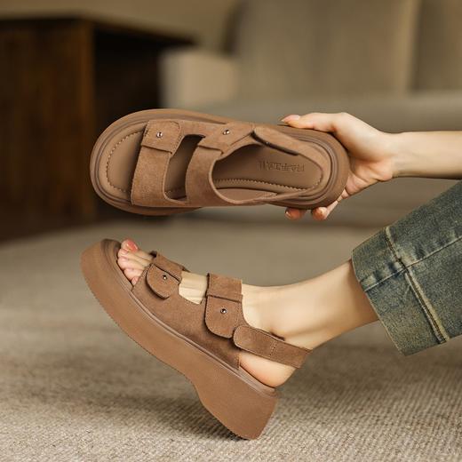 厚底松糕鞋复古风2025新款鞋子女款轻软不累脚5.5CM 商品图3