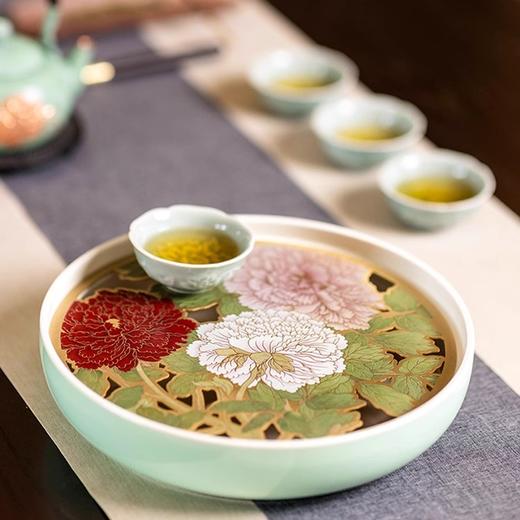 朱炳仁铜  富贵长春茶礼套装 商品图3