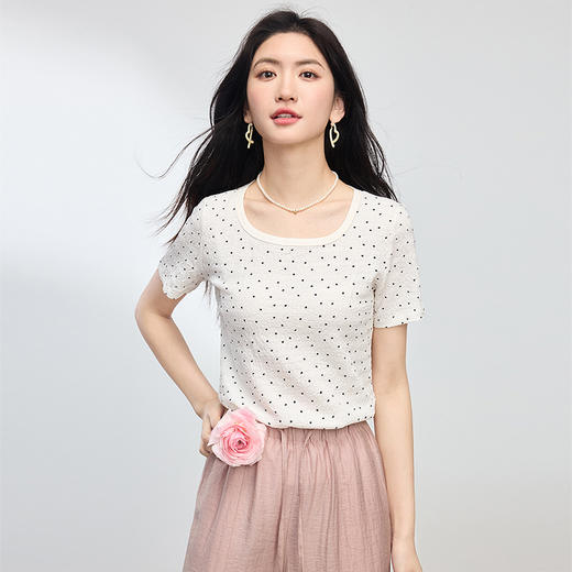 【专属特价】熙世界粉色亚麻阔腿裤女夏季薄淡人穿搭高腰宽松防蚊休闲直筒长裤 商品图3