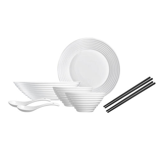 LC-B1119   乐美雅华瑞娜白玉餐具8件套（邮购包装） 商品图0