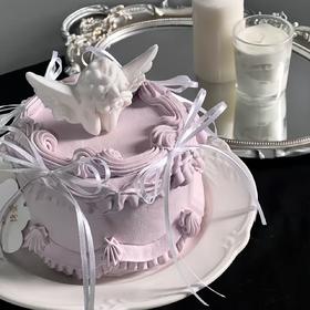 烤爱·梦幻天使·ins风系列·法式高级蛋糕·紫色蝴蝶结生日蛋糕/节日蛋糕/聚会/下午茶/巨巨巨出片！