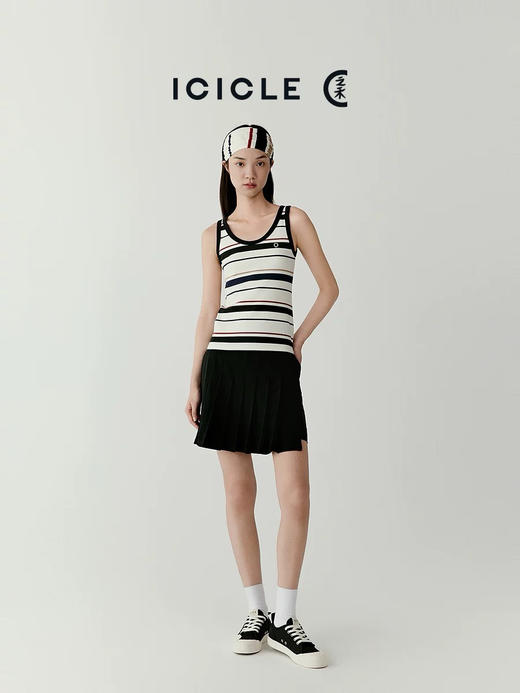 【有货 拍下改价】  IC之禾宽条 超复古撞色条纹 棉弹罗纹背心 商品图10