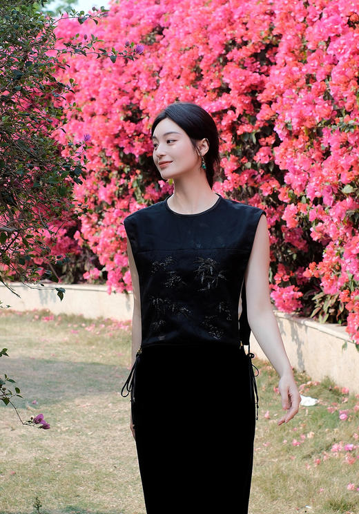 盛唐牡丹| 竹苞松茂手工串珠背心 商品图0