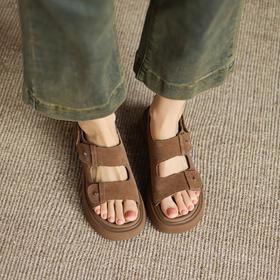 厚底松糕鞋复古风2025新款鞋子女款轻软不累脚5.5CM