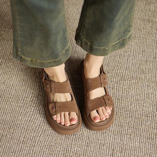 厚底松糕鞋复古风2025新款鞋子女款轻软不累脚5.5CM 商品图0