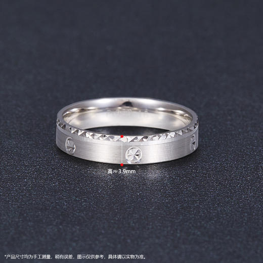 【限时8.8折】【线上铂金馆】PT950 【国际铂金协会】铂金拉丝螺丝纹固口圈戒（约3.5-3.9mm）(BJZ00049)预售产品下单后不退款不退货不换货不补差价) 商品图3